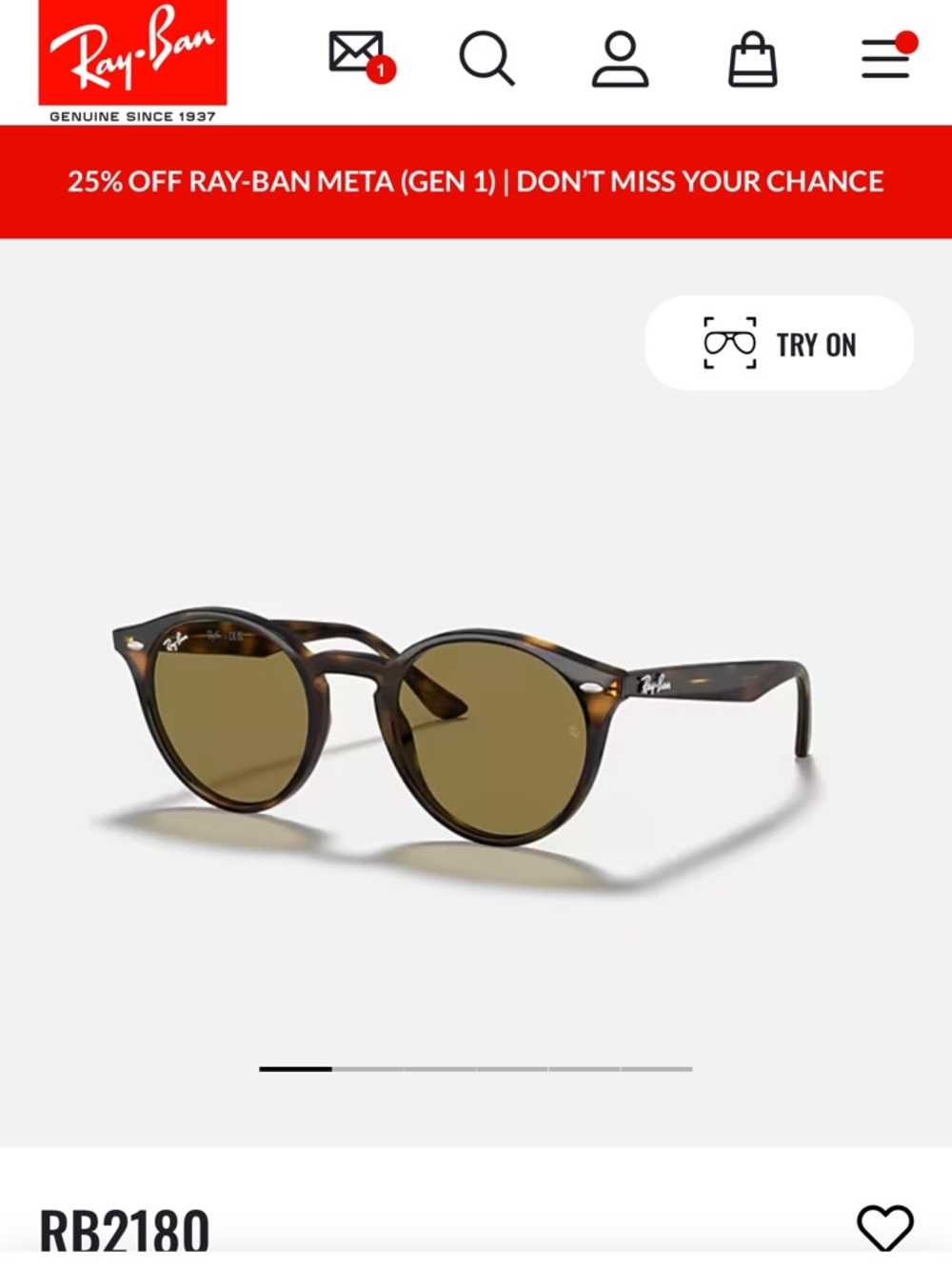 Ray-Ban Brown Tortoise Round Wmen’s Sunglasses